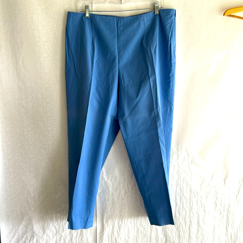Talbots woman ankle length Cornwall blue chino pants new with tag - Picture 2 of 6